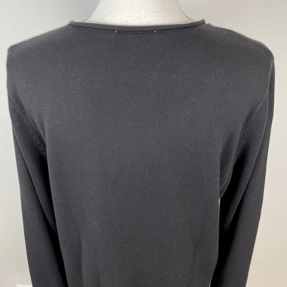 Calvin Klein Gold Stud Embellished Sweater In Black Size Medium - Picture 9 of 11
